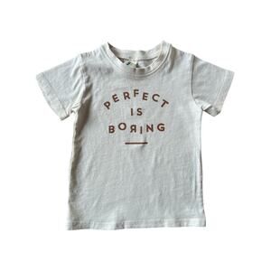 Royal Apparel Organic Cotton Graphic Tee “Perfect Is Boring” 12–18M Made in USA